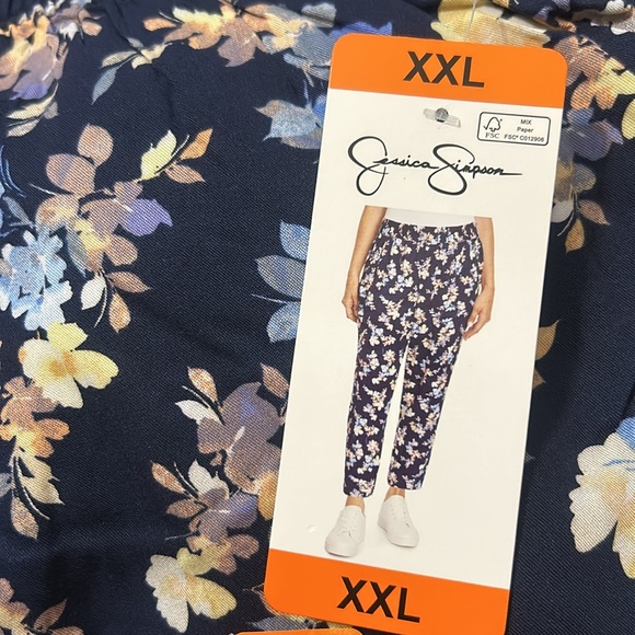 Jessica Simpson floral soft pants size XXL NWT - Picture 1 of 3